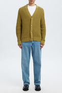 Selected Homme Dried Herb Dereck Knit Relaxed Cardigan 
