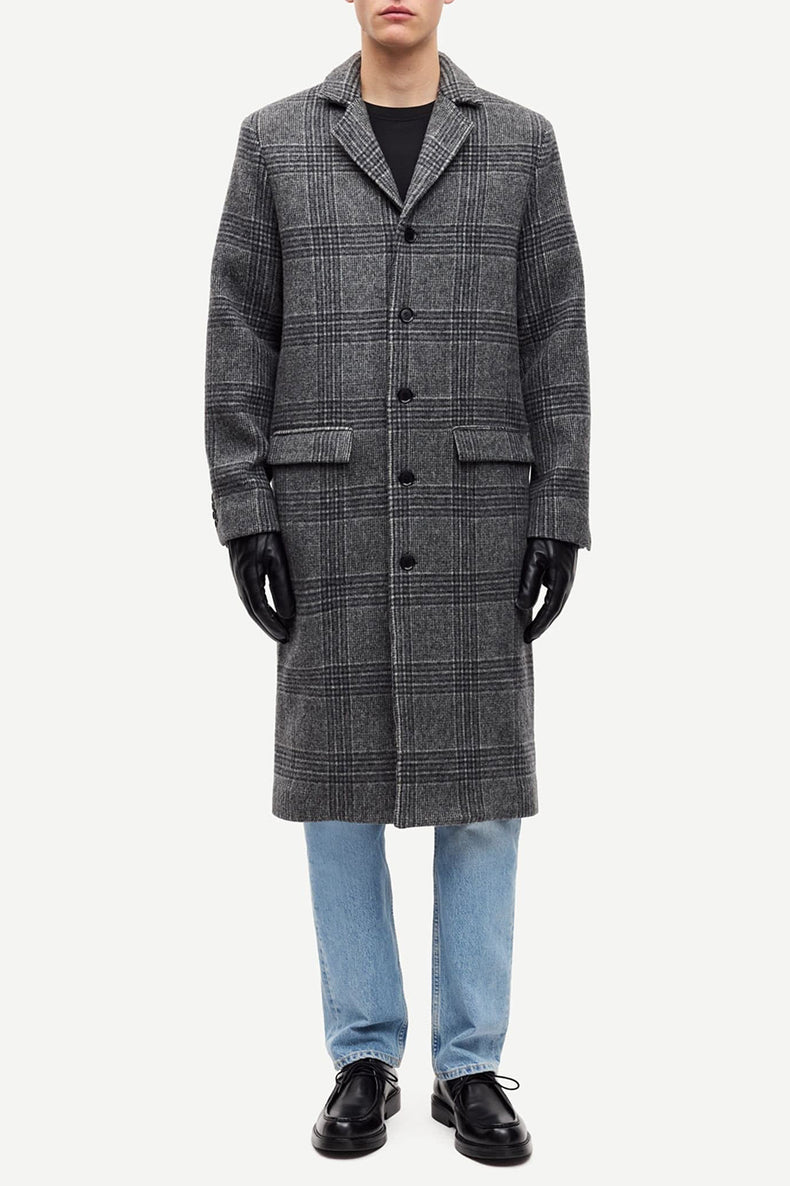 Samsøe Samsøe Grey Check Satesfa Coat 