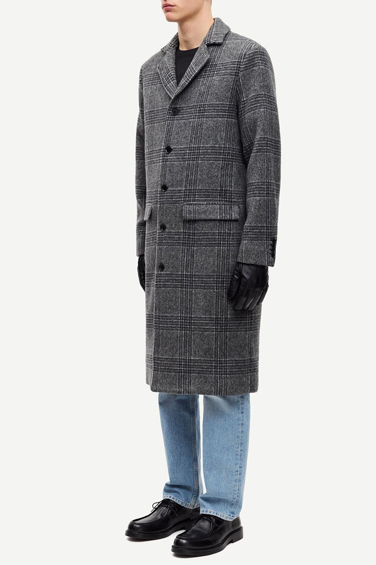 Samsøe Samsøe Grey Check Satesfa Coat 