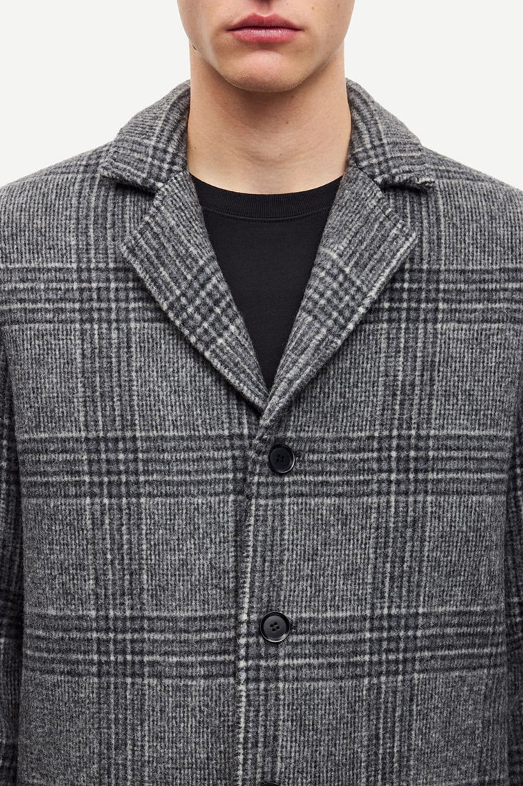 Samsøe Samsøe Grey Check Satesfa Coat 