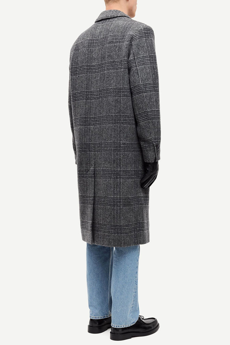 Samsøe Samsøe Grey Check Satesfa Coat 