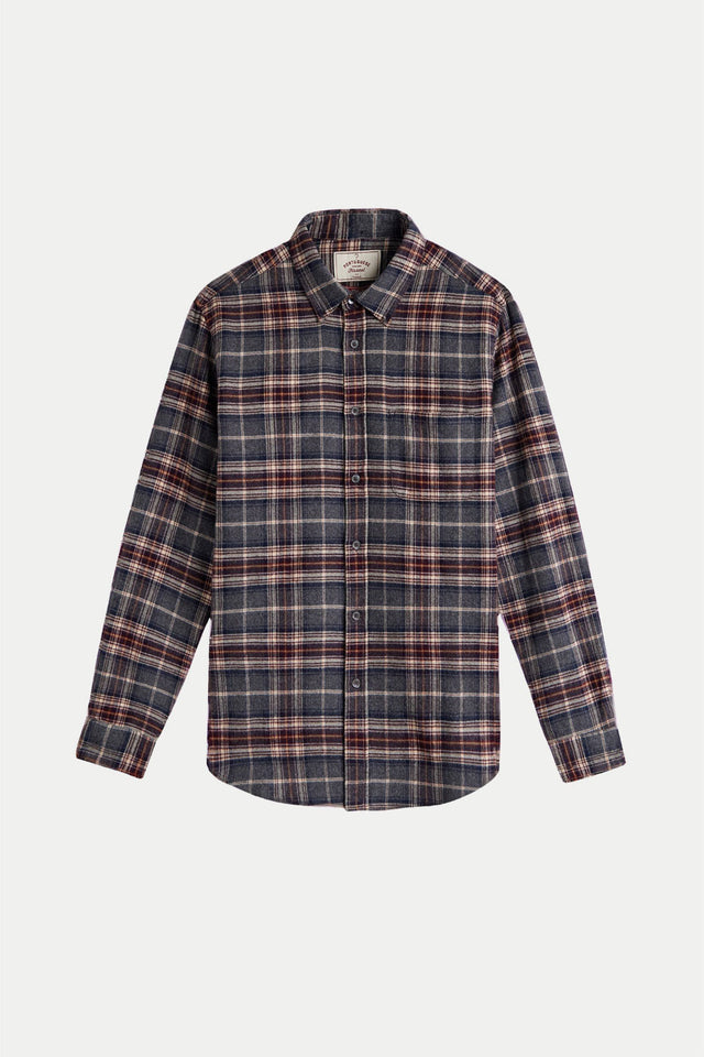 Portuguese Flannel Grey Multi Augusta Shirt 