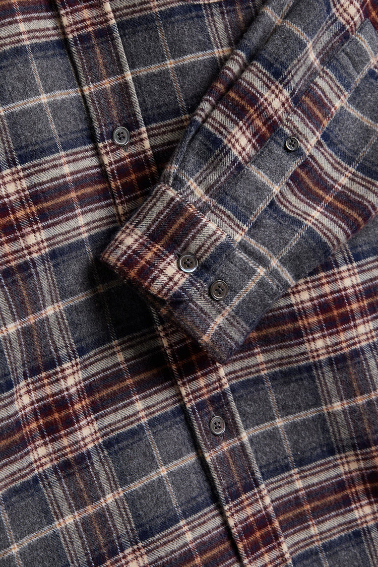 Portuguese Flannel Grey Multi Augusta Shirt 