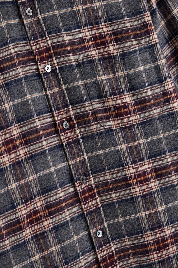 Portuguese Flannel Grey Multi Augusta Shirt 