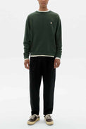 Thinking Mu Bottle Green Sol Contrast Leon Sweatshirt 