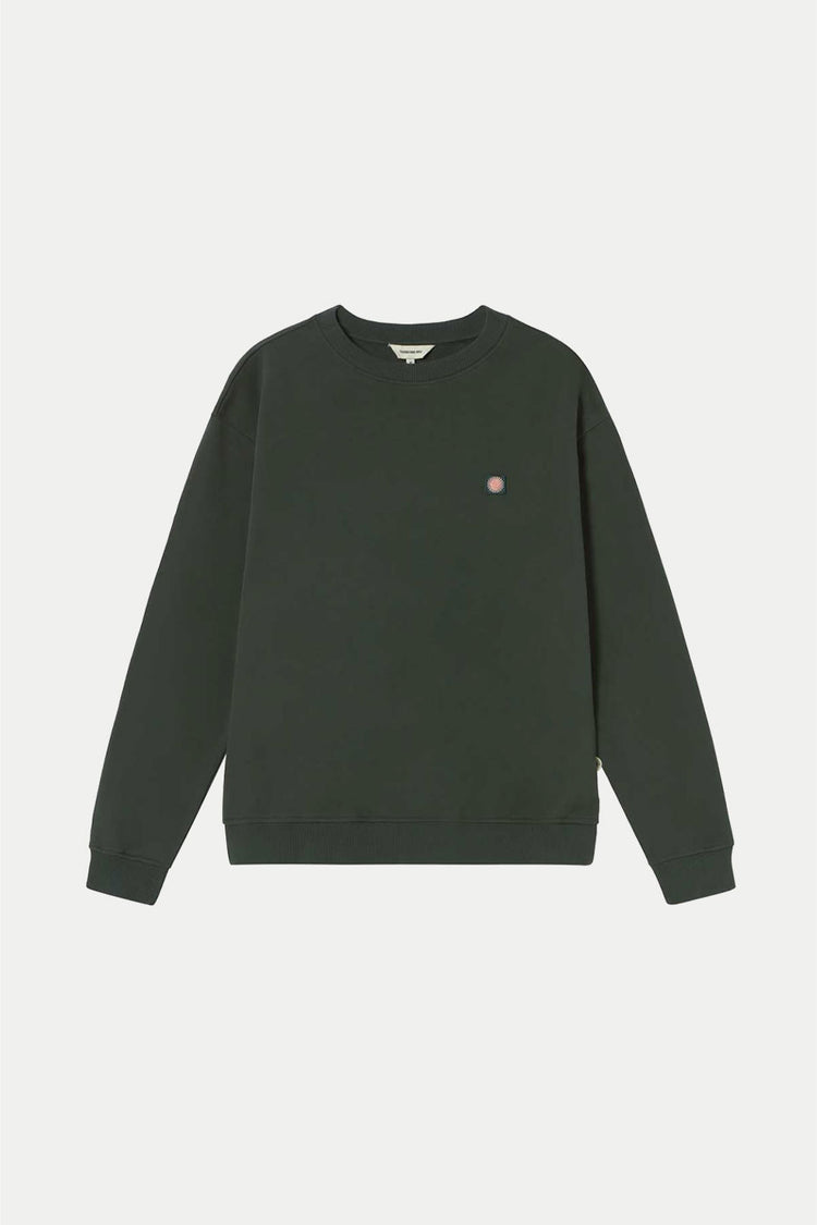 Thinking Mu Bottle Green Sol Contrast Leon Sweatshirt 