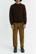 Thinking Mu Brown Oak Rasta Knitted Sweater 