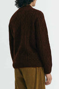 Thinking Mu Brown Oak Rasta Knitted Sweater 