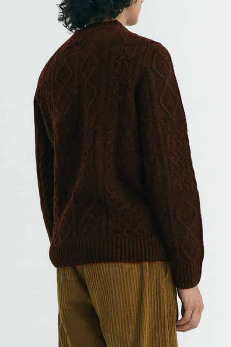 Thinking Mu Brown Oak Rasta Knitted Sweater 