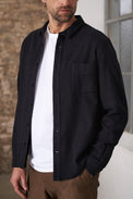About Companions Melange Black Eco Flannel Simon Shirt 