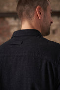 About Companions Melange Black Eco Flannel Simon Shirt 