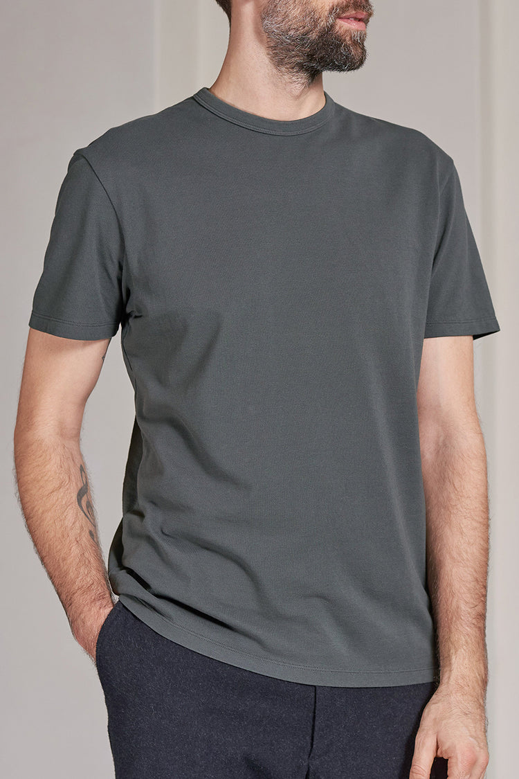 About Companions Black Olive Eco Pique Liron T-Shirt 