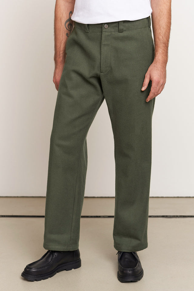 About Companions Dark Khaki Eco Moleskin Waban Trousers 