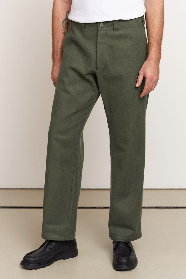 About Companions Dark Khaki Eco Moleskin Waban Trousers 