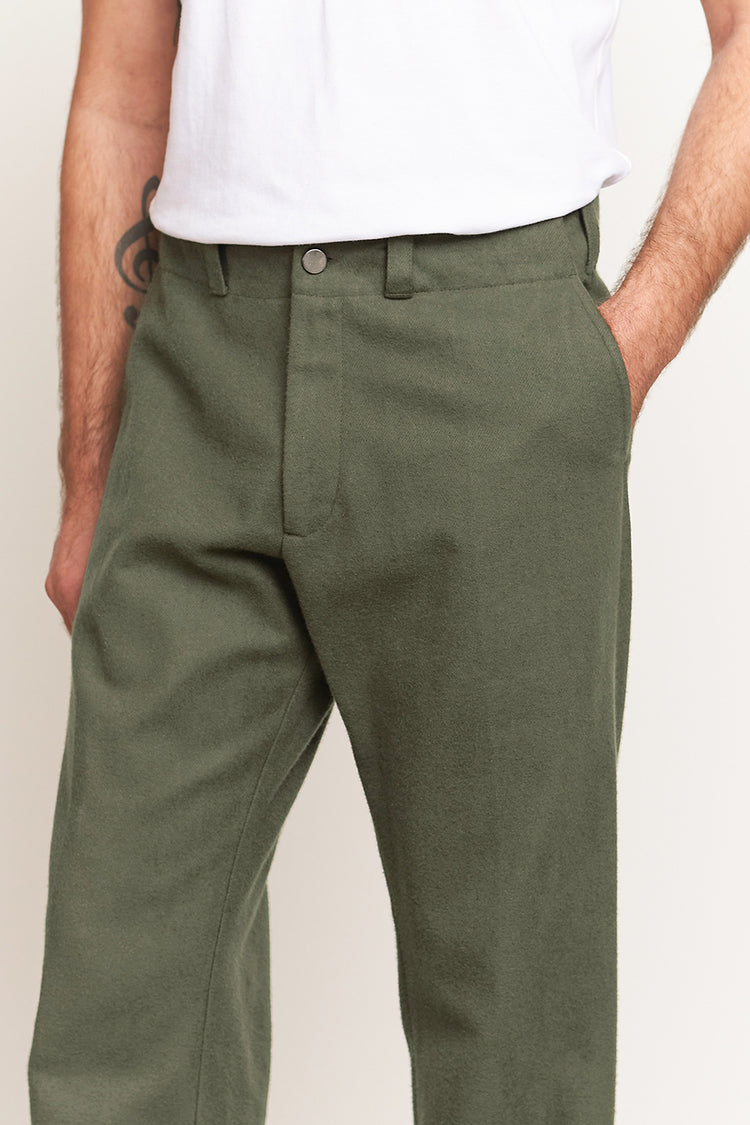 About Companions Dark Khaki Eco Moleskin Waban Trousers 