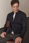 About Companions Melange Black Merino Paul Cardigan 