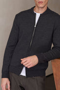 About Companions Melange Black Merino Paul Cardigan 