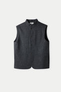 About Companions Anthracite Lambswool Wendel Vest 