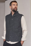 About Companions Anthracite Lambswool Wendel Vest 