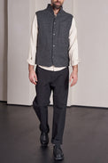 About Companions Anthracite Lambswool Wendel Vest 