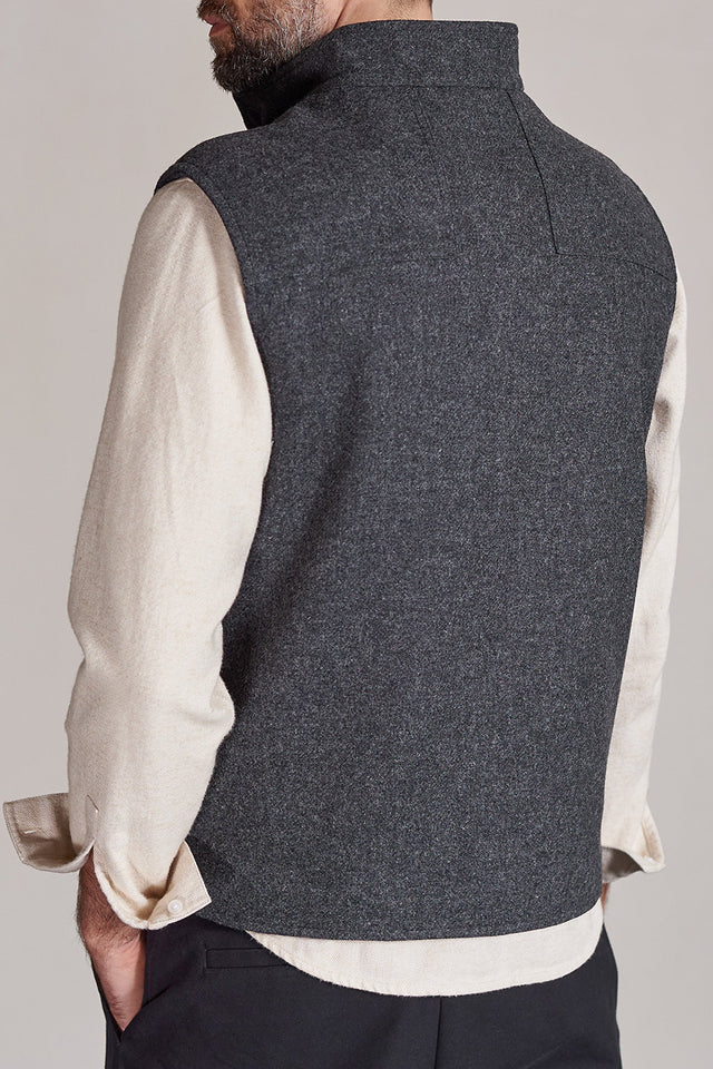 About Companions Anthracite Lambswool Wendel Vest 