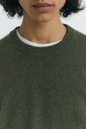 Thinking Mu Dark Green Lucien Knitted Sweater 