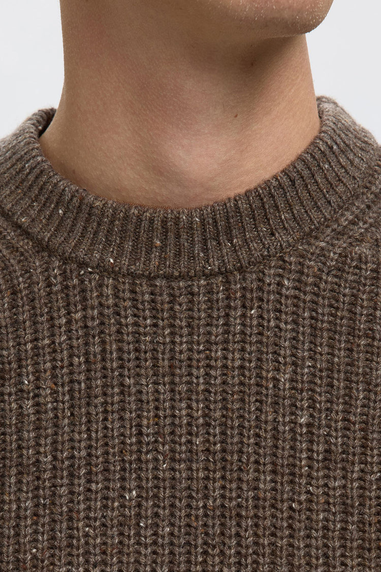 Selected Coffee Bean Land Knit Relaxed Vest 