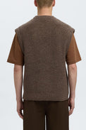Selected Coffee Bean Land Knit Relaxed Vest 