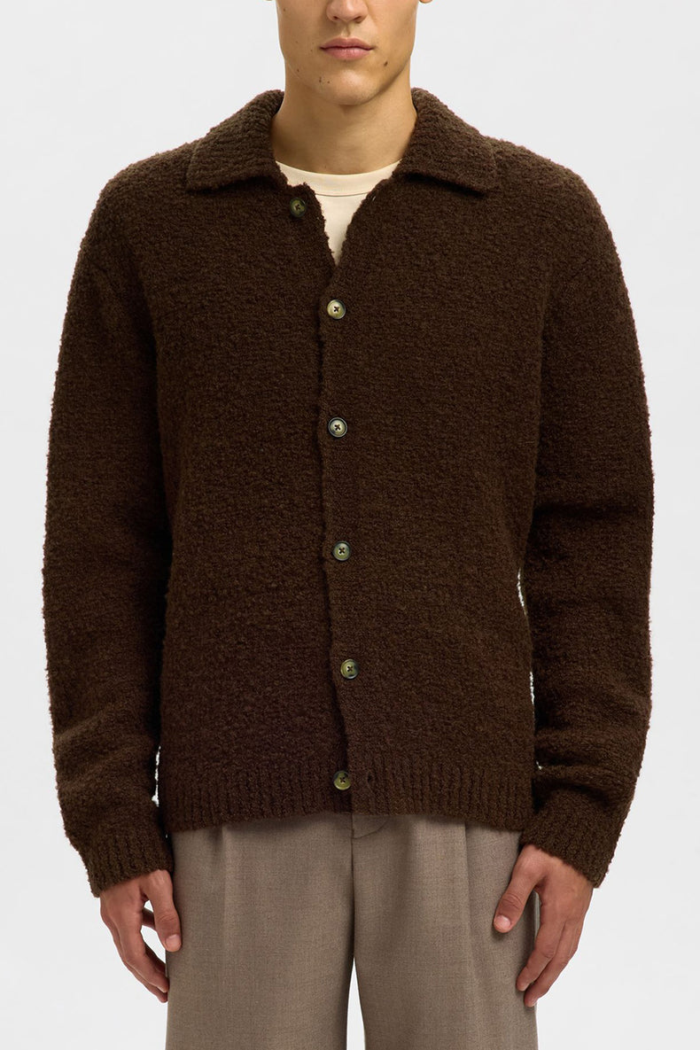 Selected Demitasse Loyd Knit Buckle Polo Cardigan 