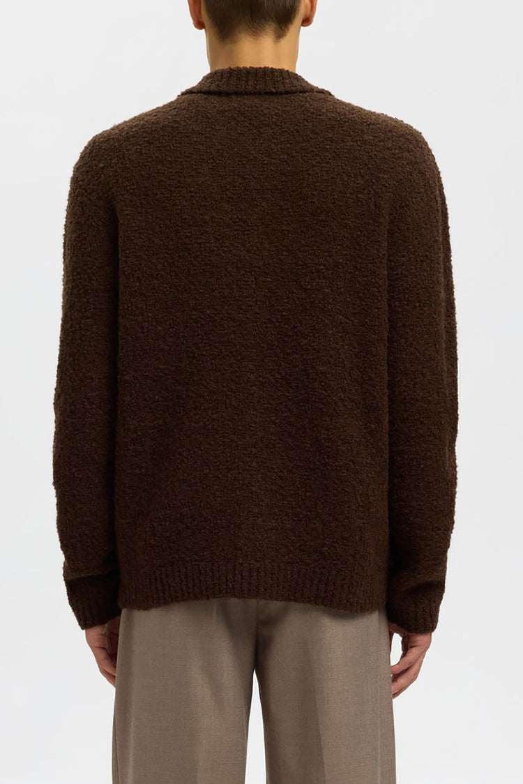 Selected Demitasse Loyd Knit Buckle Polo Cardigan 