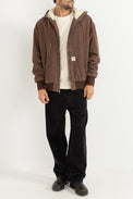Rhythm Washed Brown Insulated Denim Work Jacket 