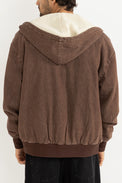 Rhythm Washed Brown Insulated Denim Work Jacket 