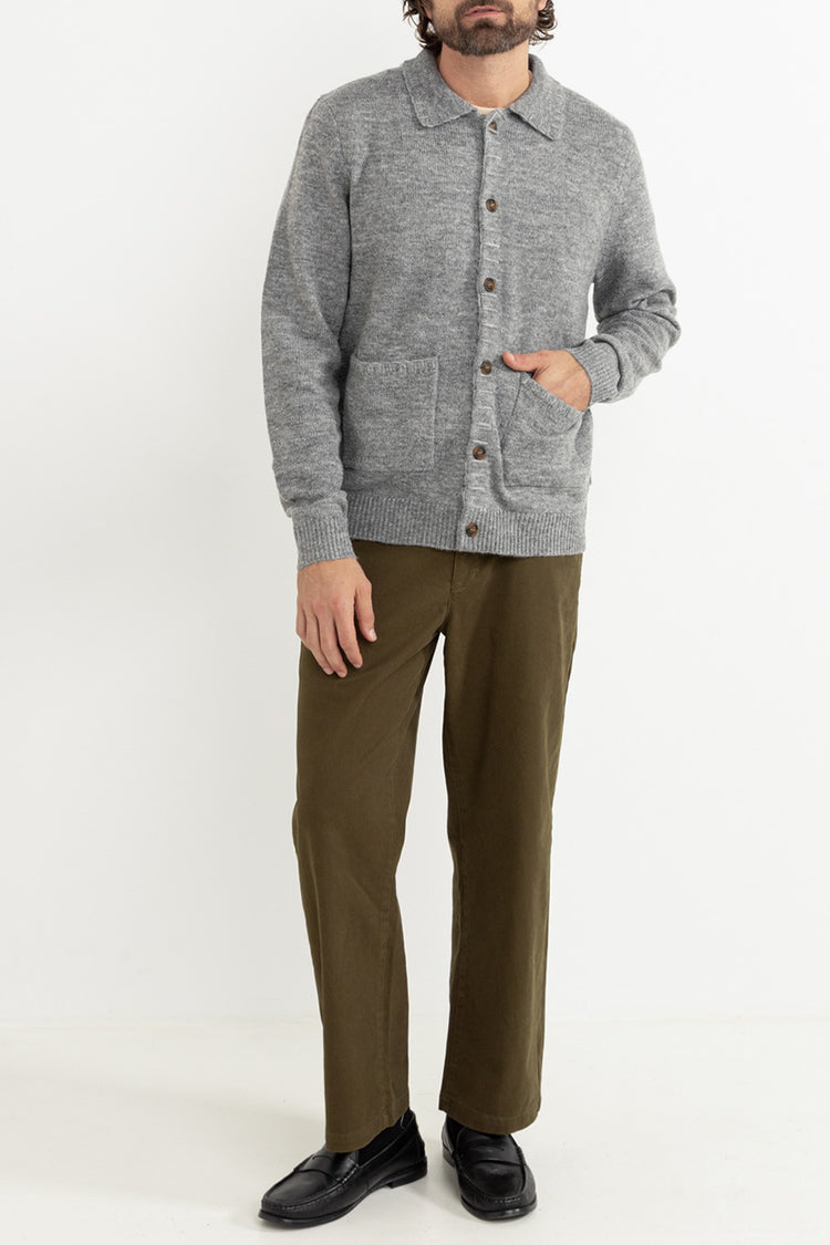 Rhythm Grey Mohair Whip Stitch Knit Cardigan 