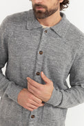 Rhythm Grey Mohair Whip Stitch Knit Cardigan 