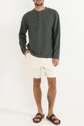 Rhythm Silver Pine Vintage Terry Henley Shirt 