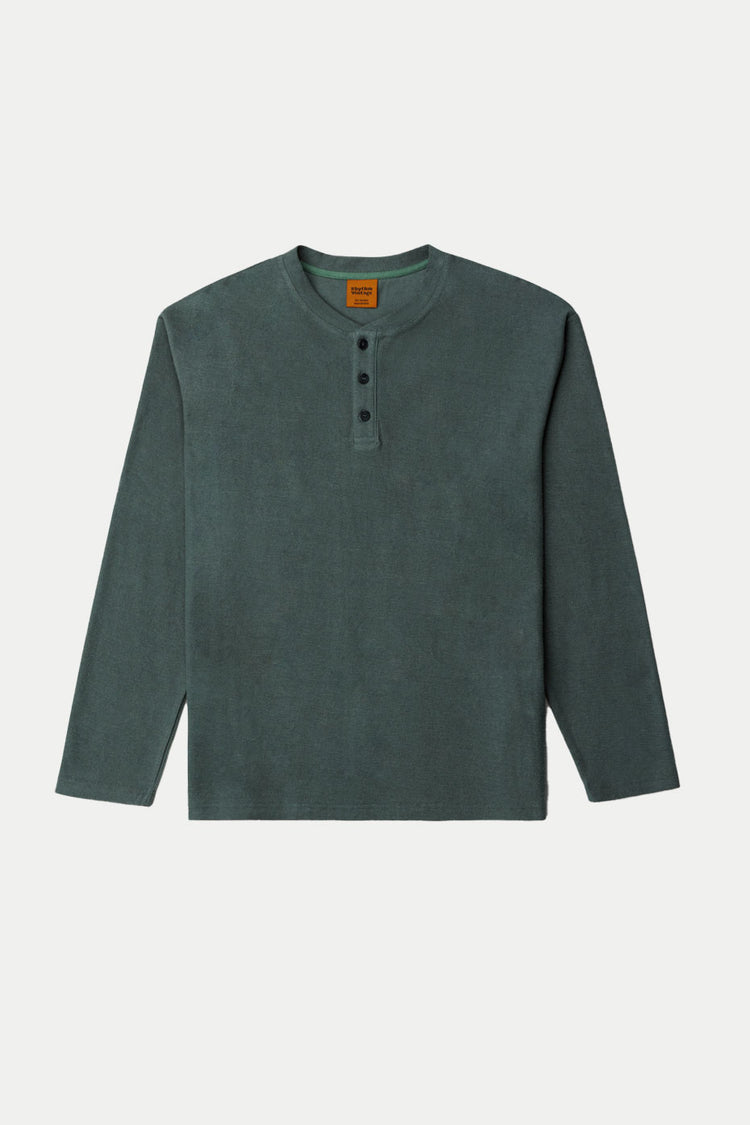Rhythm Silver Pine Vintage Terry Henley Shirt 