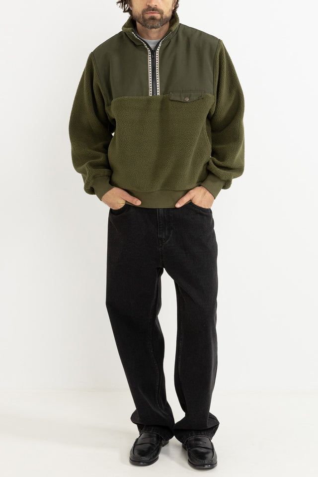 Rhythm Olive Pfeiffer Sherpa Fleece 