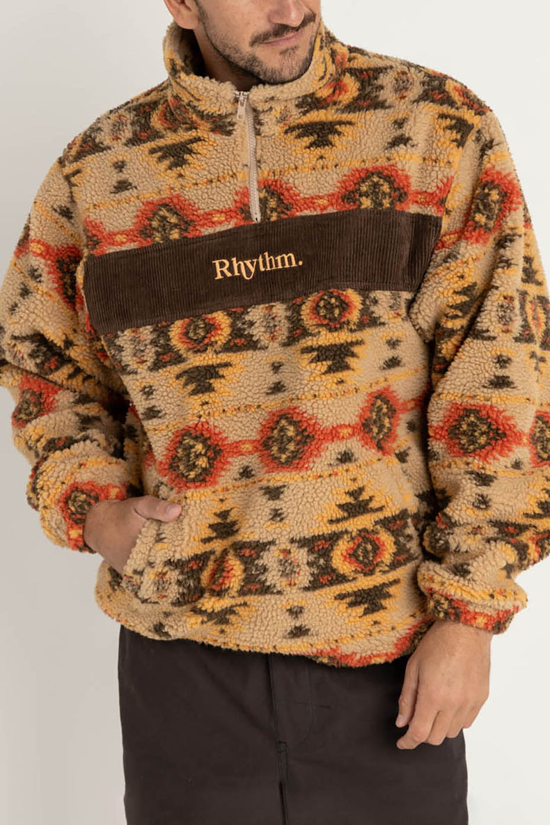 Rhythm Tan High Noon Quarter Zip Jacket 