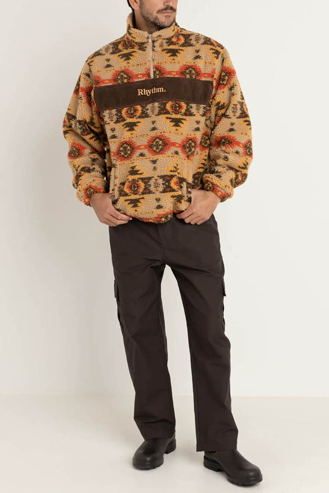 Rhythm Tan High Noon Quarter Zip Jacket 