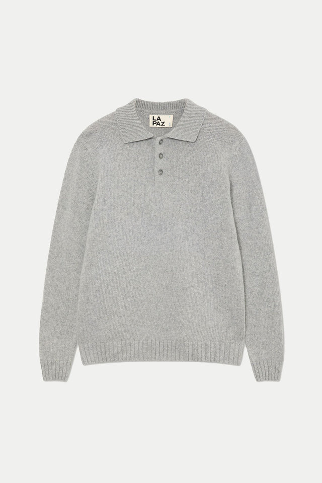 La Paz Grey Mesc Eca Polo Knit Jumper 