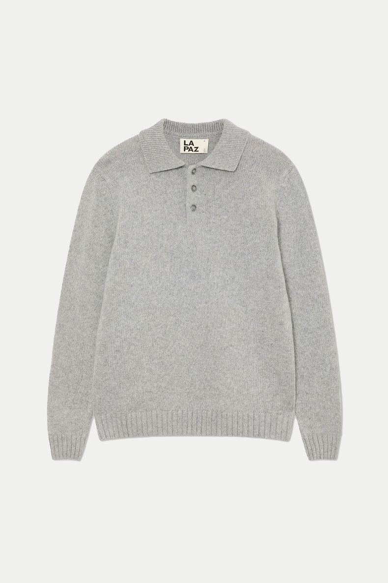 La Paz Grey Mesc Eca Polo Knit Jumper 