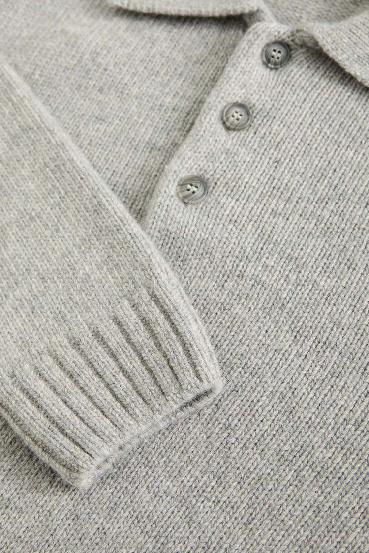 La Paz Grey Mesc Eca Polo Knit Jumper 
