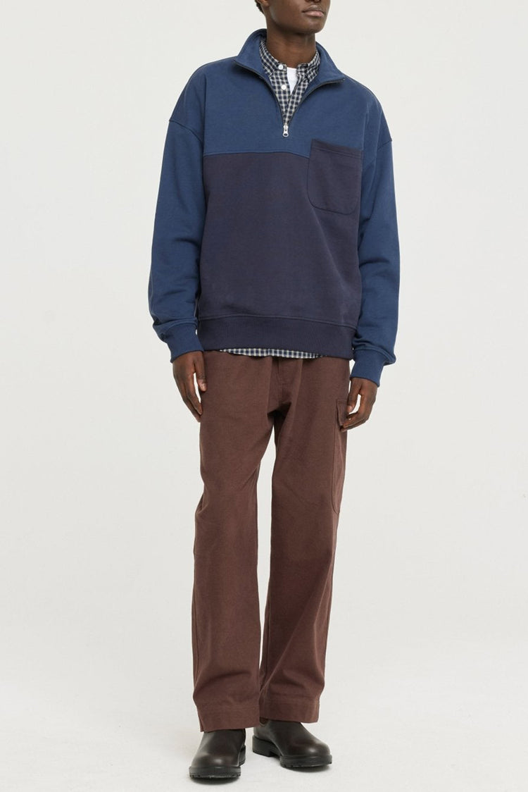 Castart Navy Milton Zip Sweat 