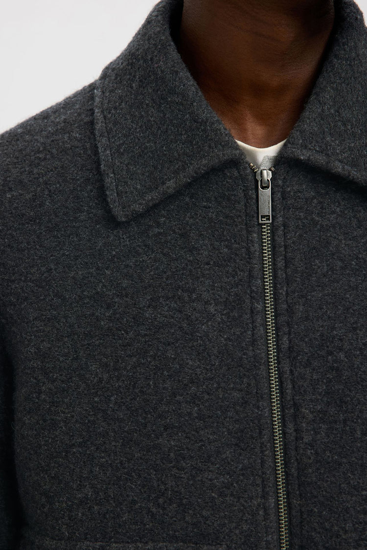 Selected Grey Melange Jakob Wool Blend Jacket 