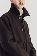 Parages Dark Brown Dubliner Wool Jacket 