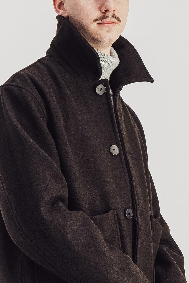Parages Dark Brown Dubliner Wool Jacket 