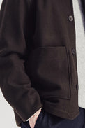 Parages Dark Brown Dubliner Wool Jacket 