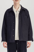 Parages Dark Grey Woody Wool Overshirt 