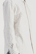 Parages Off White Grey Daily Stripes Shirt 