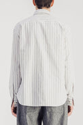 Parages Off White Grey Daily Stripes Shirt 